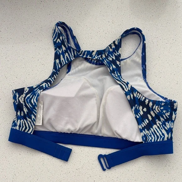 Blue Patterned Swim Top - Picture 3 of 3